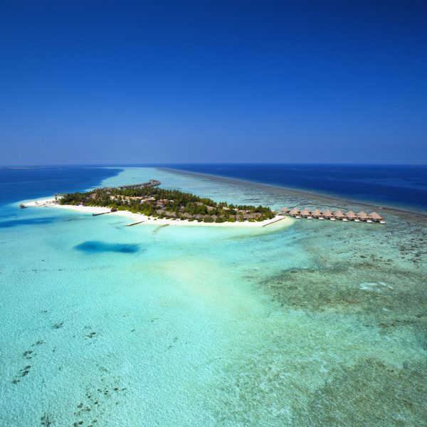 aerial water bungalows